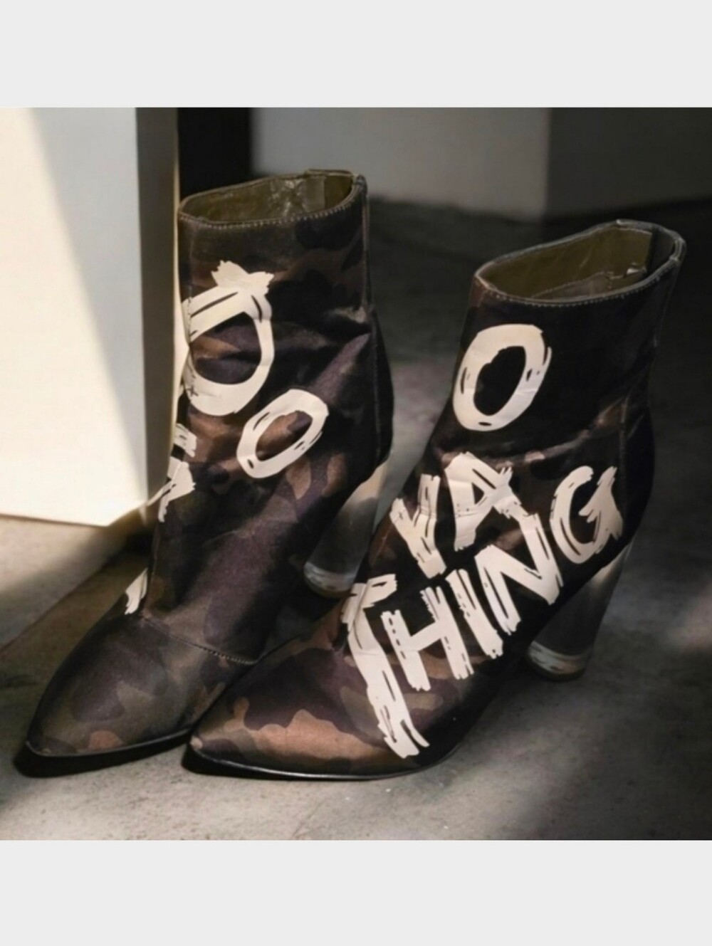 ALDO Shoes Women's Size 6 Ankle Boots Do Ya Thing Camo Boots Man Made